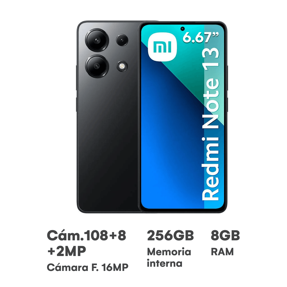 Celular Redmi Note 13 6.67"" 8GB 256GB Midnight Black