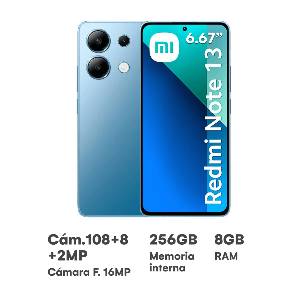 Celular Redmi Note 13 6.67"" 8GB 256GB Ice Blue