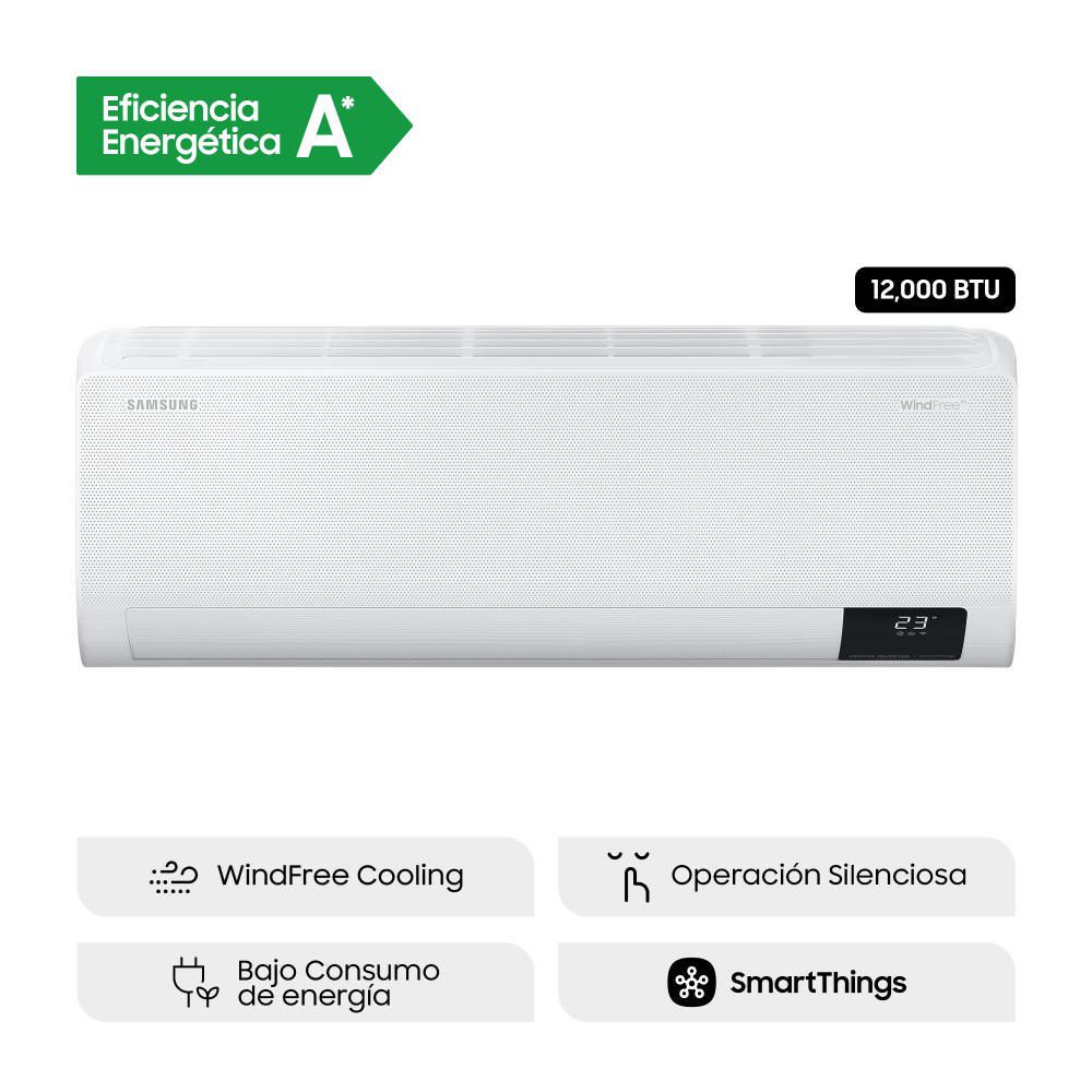 Aire Acondicionado Samsung Split 12,000BTU Windfree AR12CVFCMWK/PE