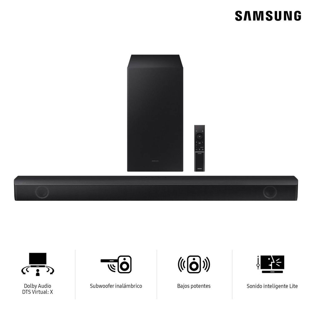 Soundbar Samsung Bluetooth 410W Dolby Audio 2.1 DTS HW-B550