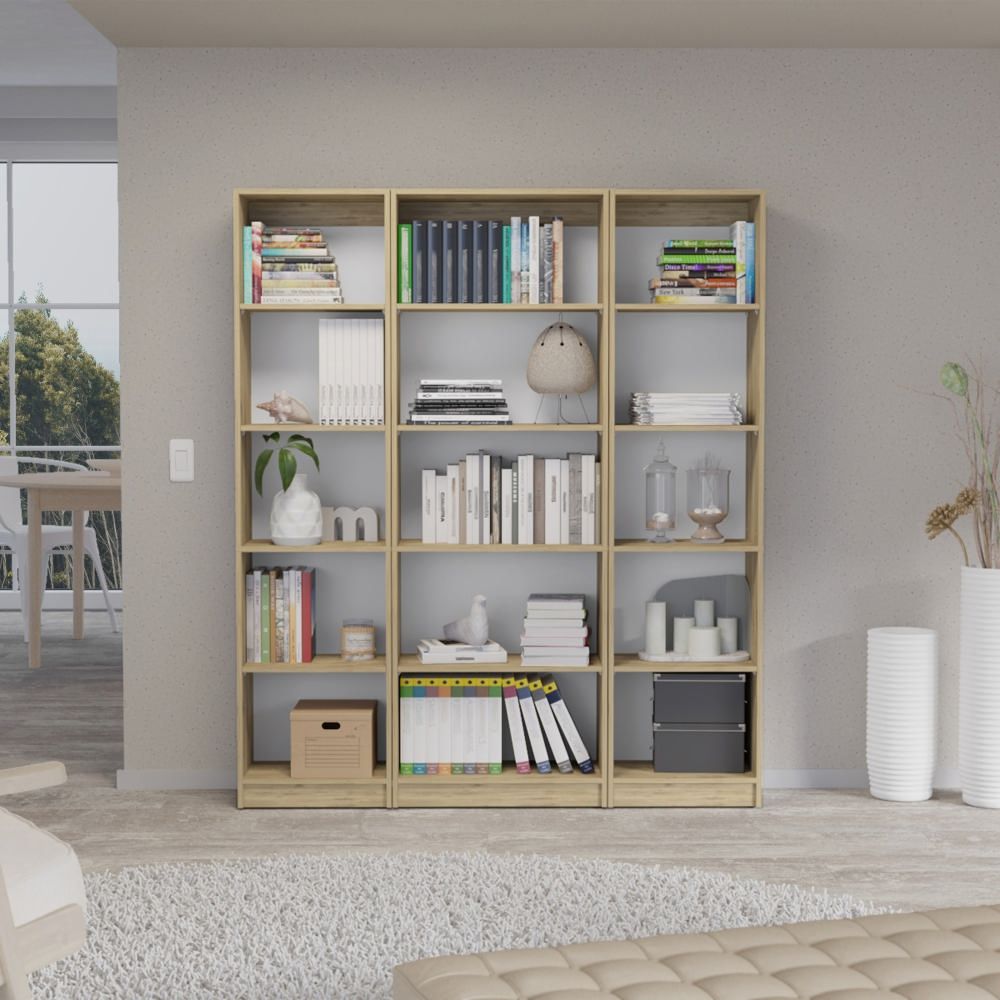 Combo Home 2 Estantes 45cm + Estante 62cm - Macadamia