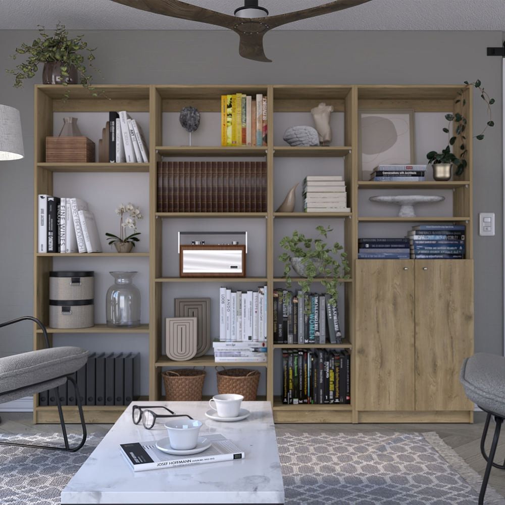 Combo Home 2 Estantes 4 Repisas + Estante 2 Puertas + Estant