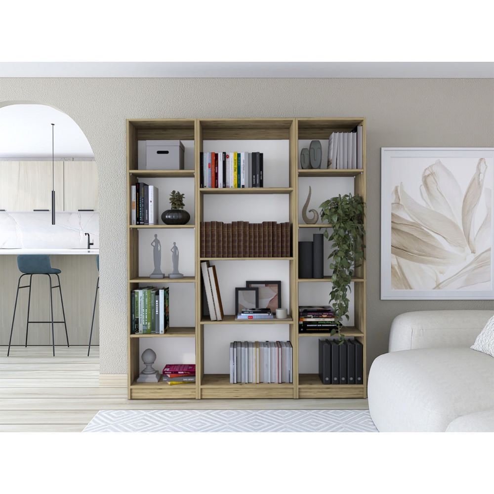 Combo Home 2 Estantes 45cm + Estante 4 Repisas - Macadamia