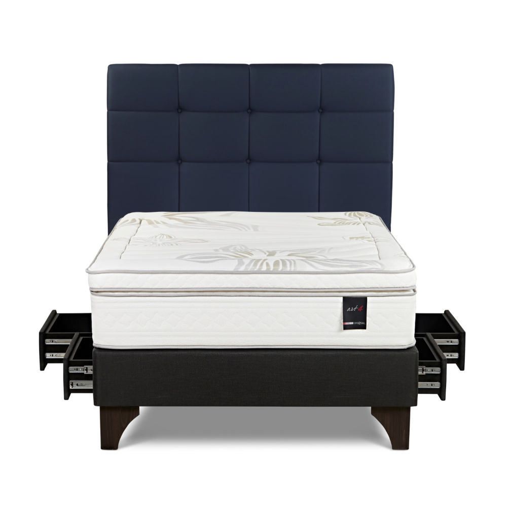 Dormitorio Con Cajones Art 4 2 Plazas Issey Azul