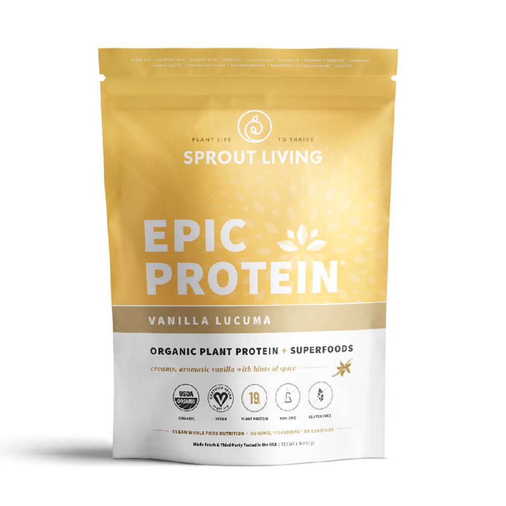 Proteína Vegana Sprout Living Epic Protein Vainilla Lucuma 1lb