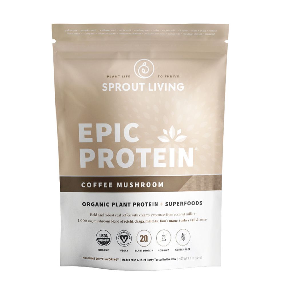 Proteína Vegana Sprout Living Epic Protein Coffee Mushroom 1.1lb
