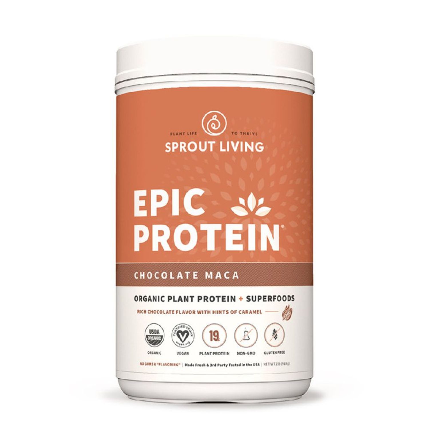 Proteína Vegana Sprout Living Epic Protein Chocolate Maca 2lb Oechsle