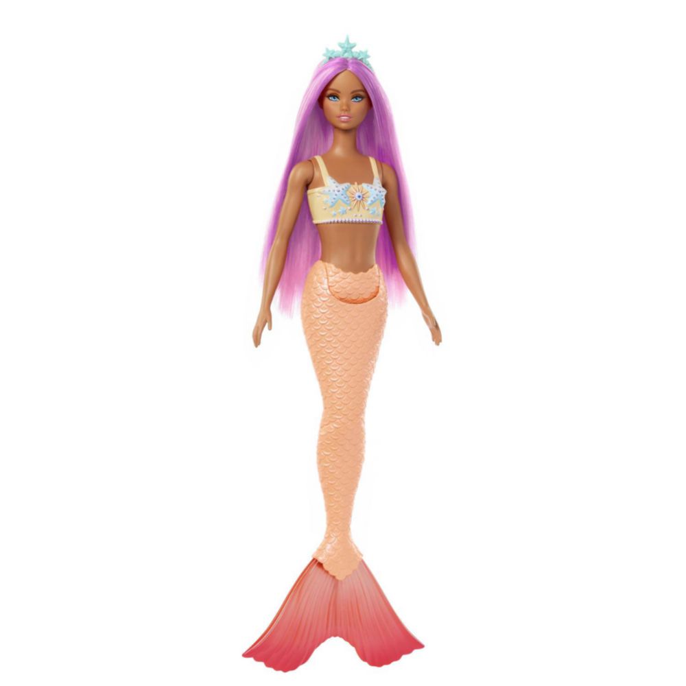 Muñeca Barbie Fantasia Sirena Cabello Morado Oechsle