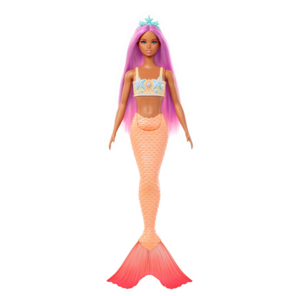 Muñeca Barbie Fantasia Sirena Cabello Morado Oechsle