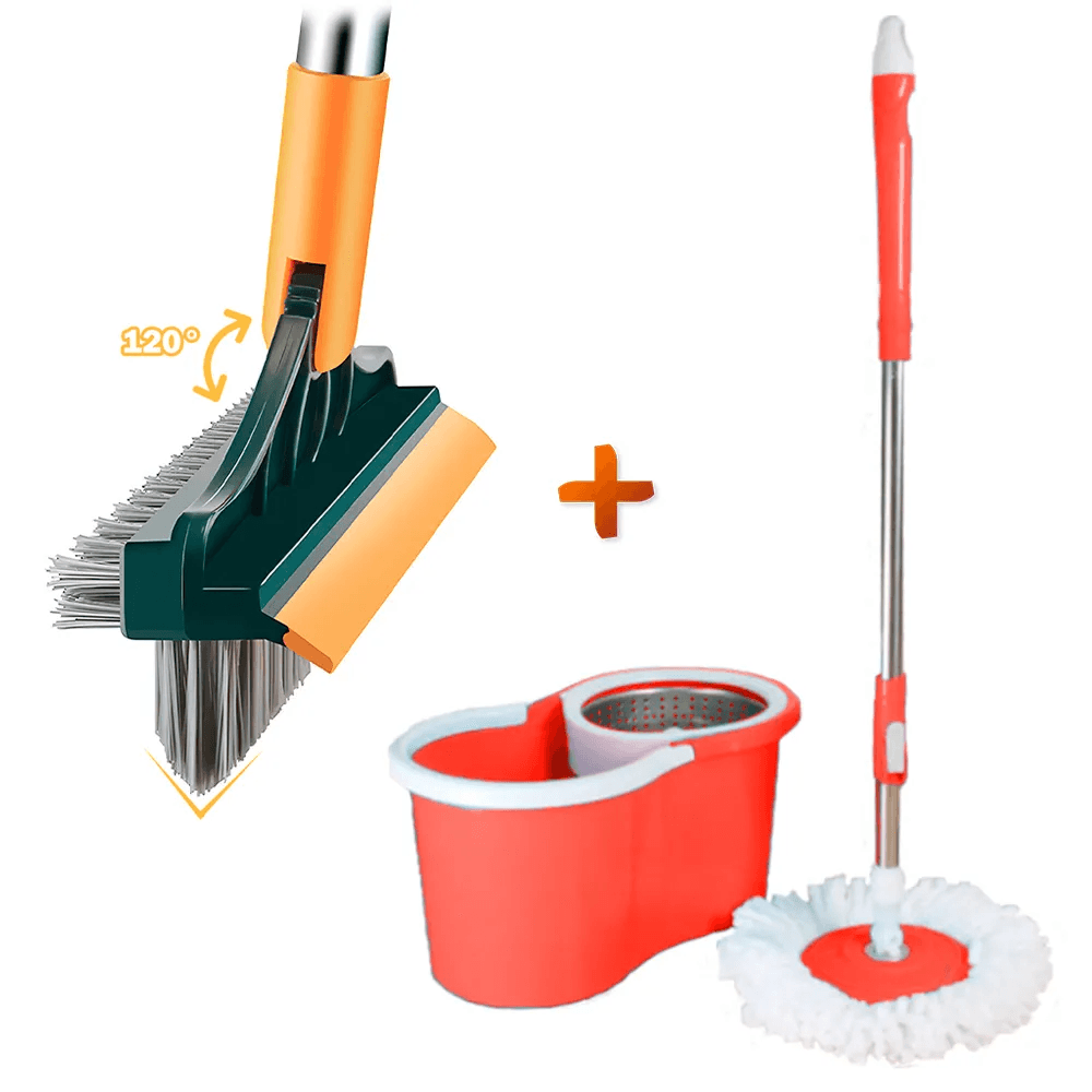 Trapeador Escurridor Giratorio RJ Y Escoba Mágica E11 VD