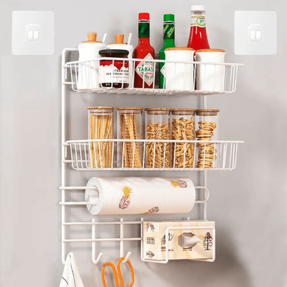 Organizador Multifuncional De Almacenamiento Porta Papel Toalla Blanco 49V