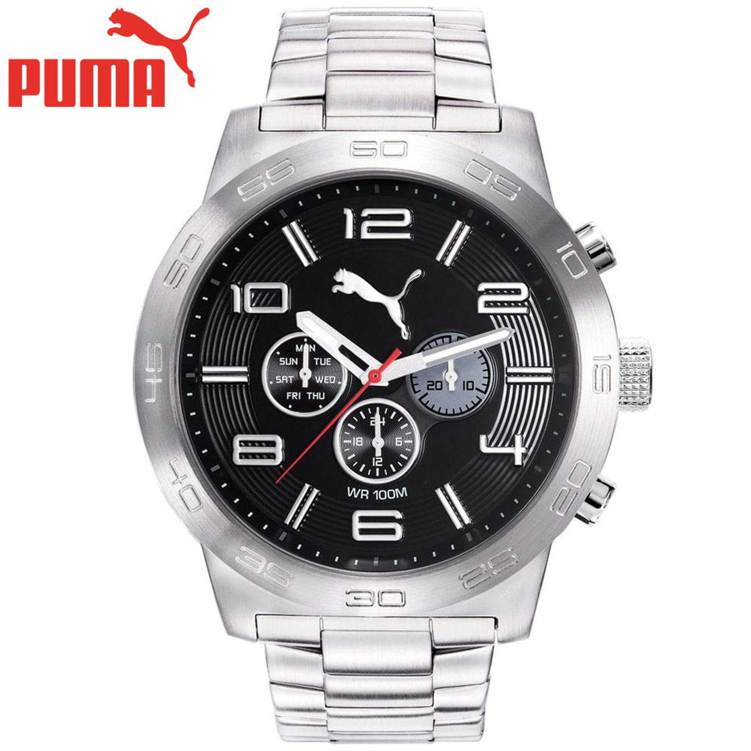 Puma PU104221003 Multifuncional Hombre Inoxidable Plateado Negro | Oechsle - Oechsle