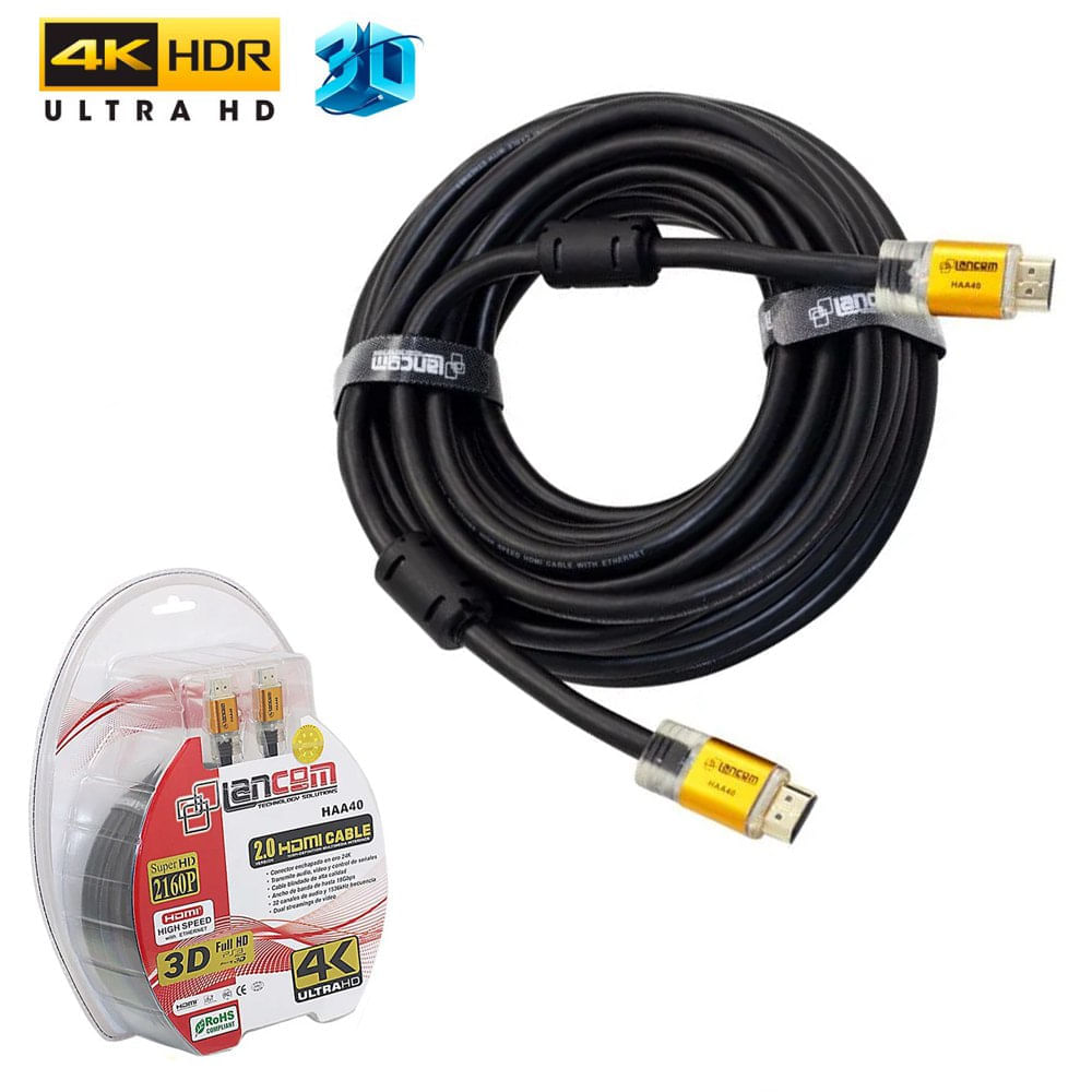 Cable Hdmi 4k Ultra Hd Lancom 3D Metros 2160p PVC HAA40