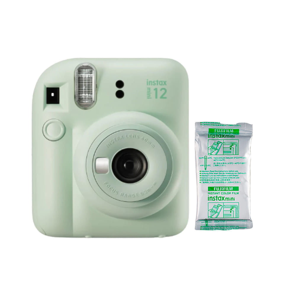 Camara Fujifilm Instax Mini 12 Verde + Pelicula x 10