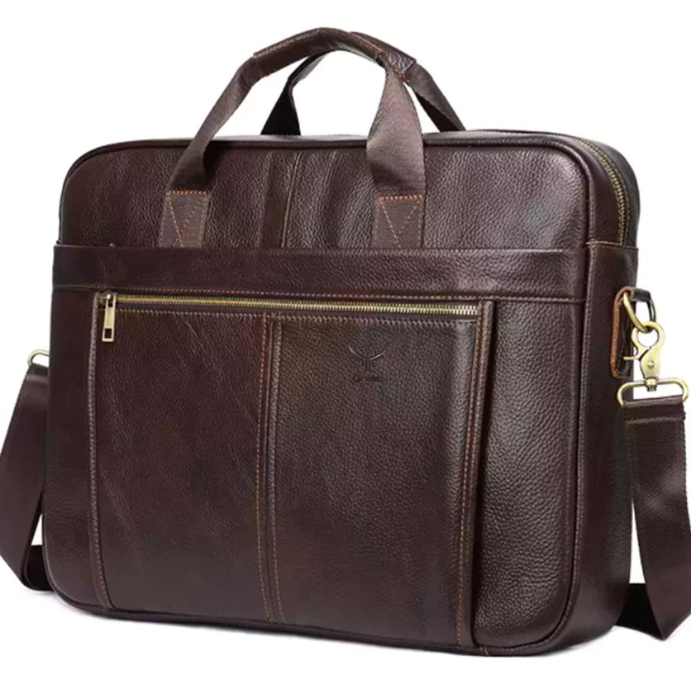 Maletín De Cuero Vacuno Hermes 5013 CAFE