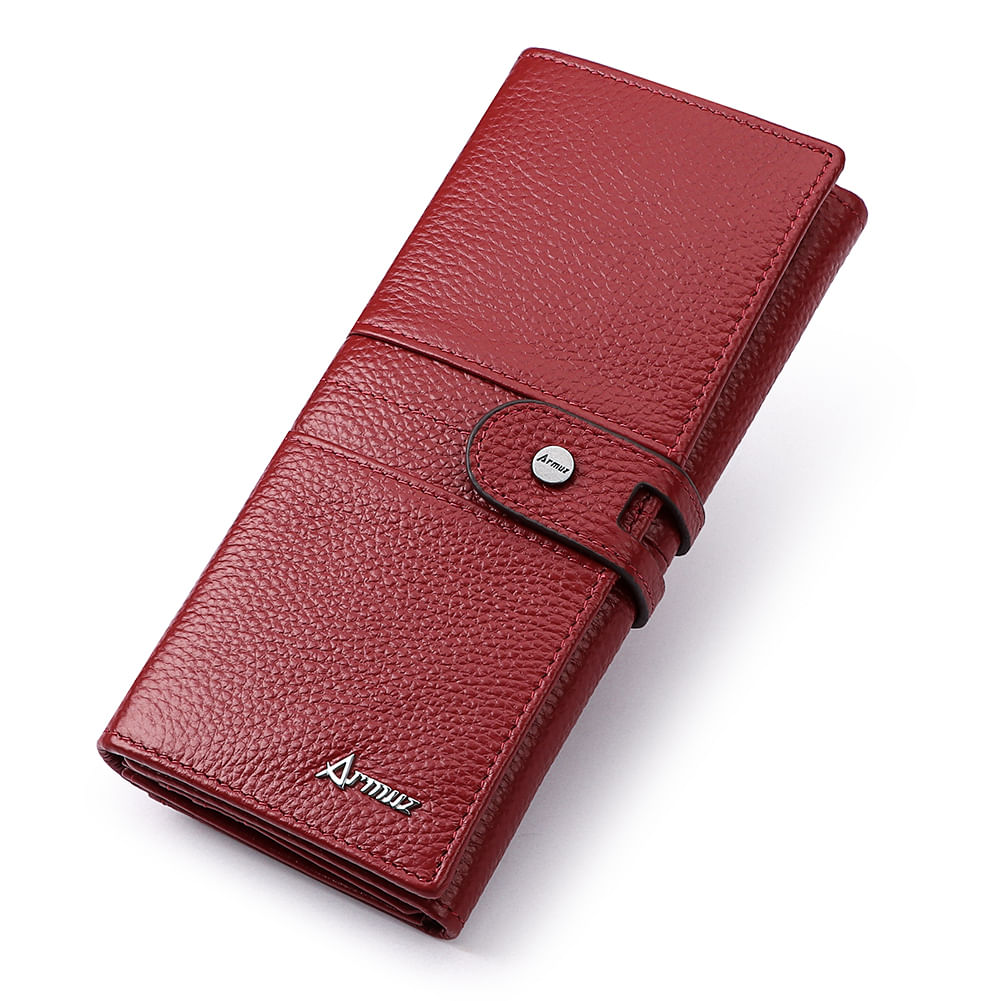 Billetera De Cuero Vacuno Ejecutiva BP805 Rojo