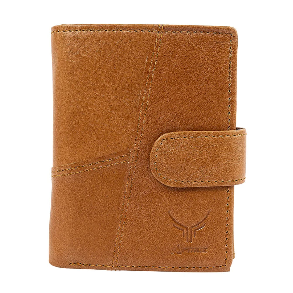 Billetera De Cuero Vacuno KA061 De Tres Cuerpos