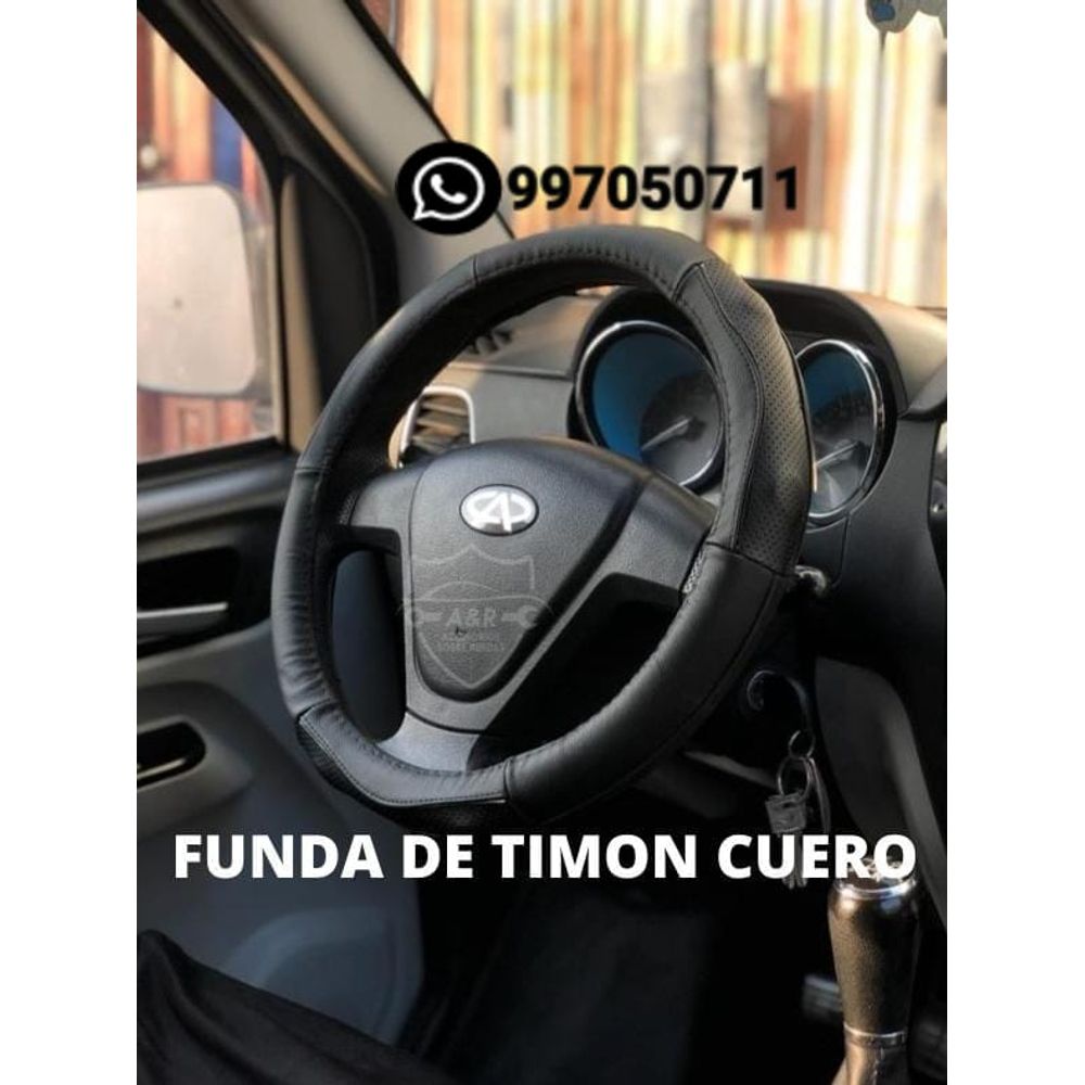 Funda de Timon de CUERO de Auto y Camioneta color NEGRO con ROJO con Hondas Funda de Timon de CUERO de Auto y Camioneta color NEGRO Entero con Hondas
