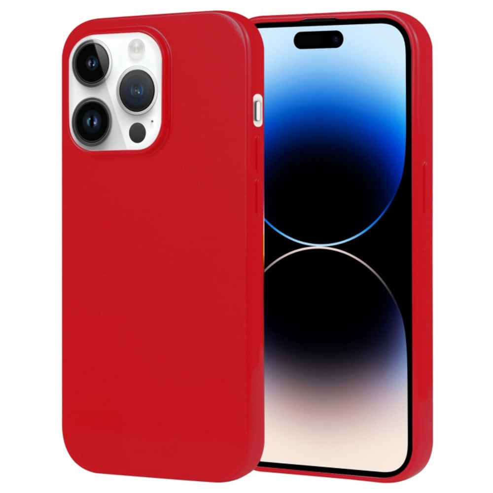 Funda Case para Samsung S23 FE Jelly Pearl Rojo Antishock Resistente ante Caídas y Golpes