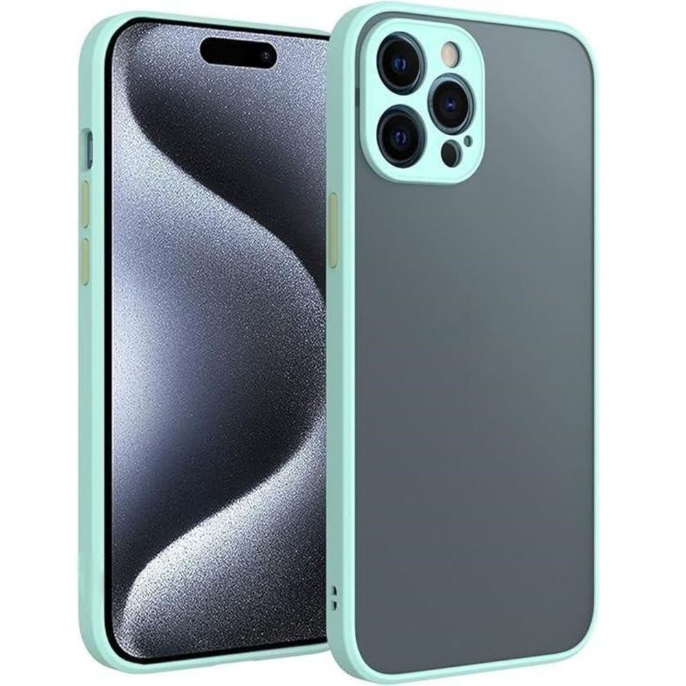 Funda para Huawei Y7A Ahumado Mate Verde agua Antishock Resistente ante CAÍDAS Y GOLPES