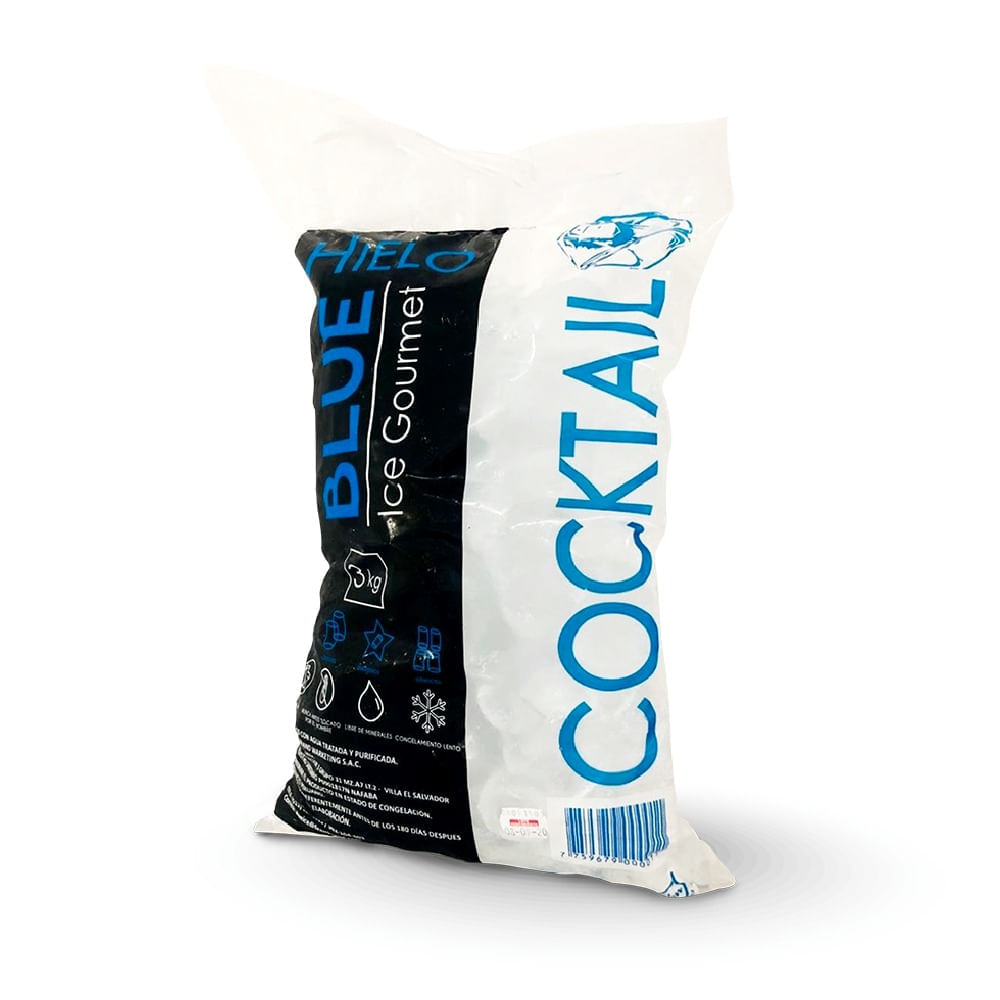 Hielo BLUE+ Cocktail Bolsa 3Kg