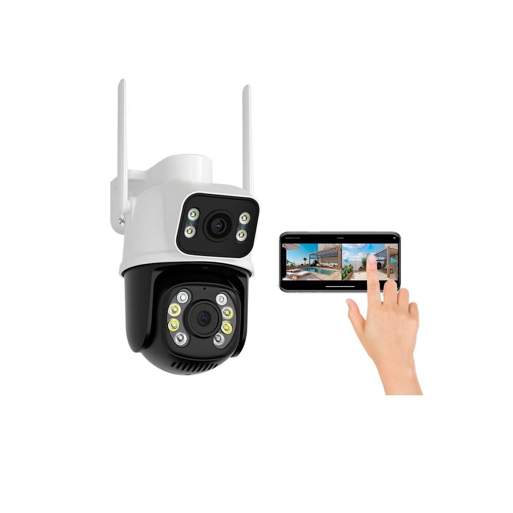 Cámara IP A28B Wifi Ptz Doble Lente 360 Exterior Sirenas Alarma