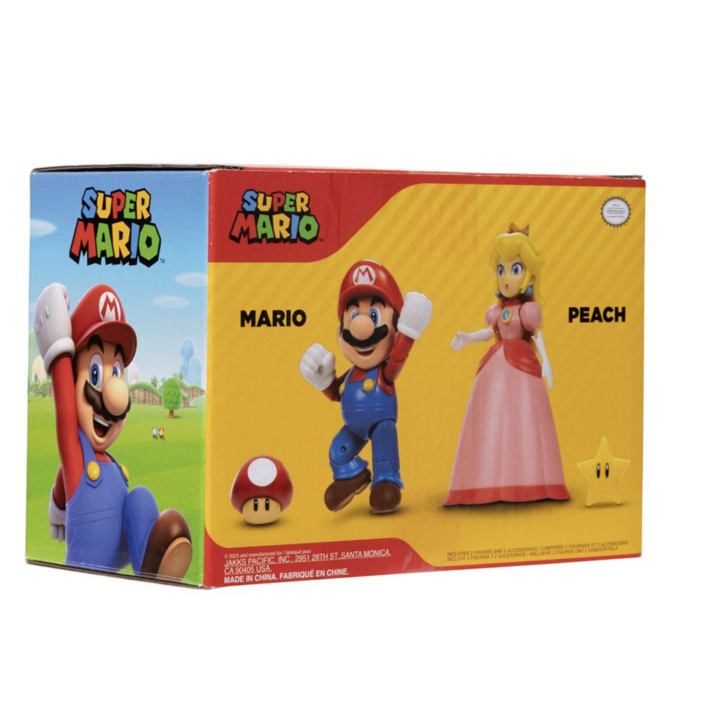 Pack De 2 Figuras Nintendo Mario & Peach | Oechsle.pe - Oechsle