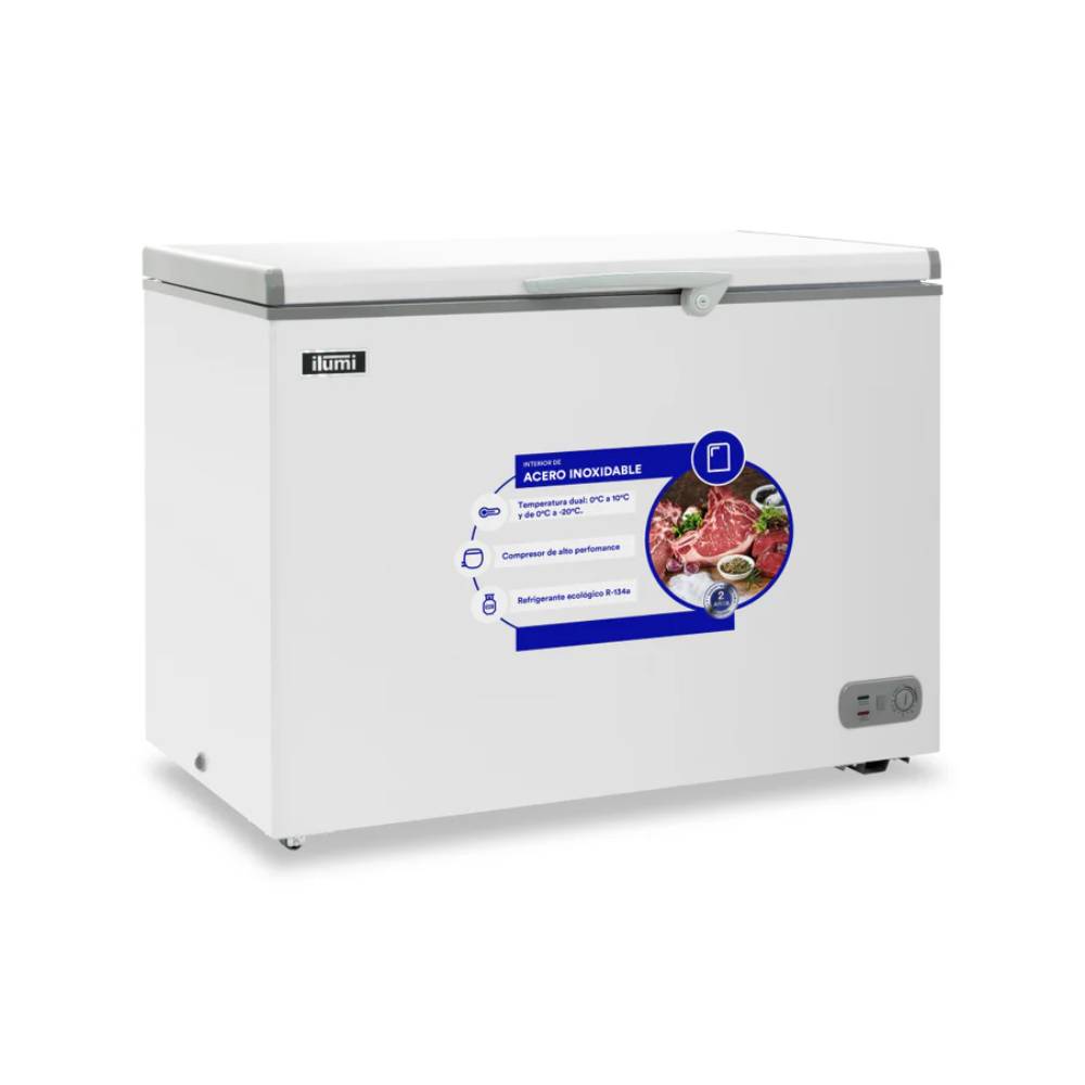 Congelador 340L con tina de Acero Inoxidable TFI-3400WH - Blanco