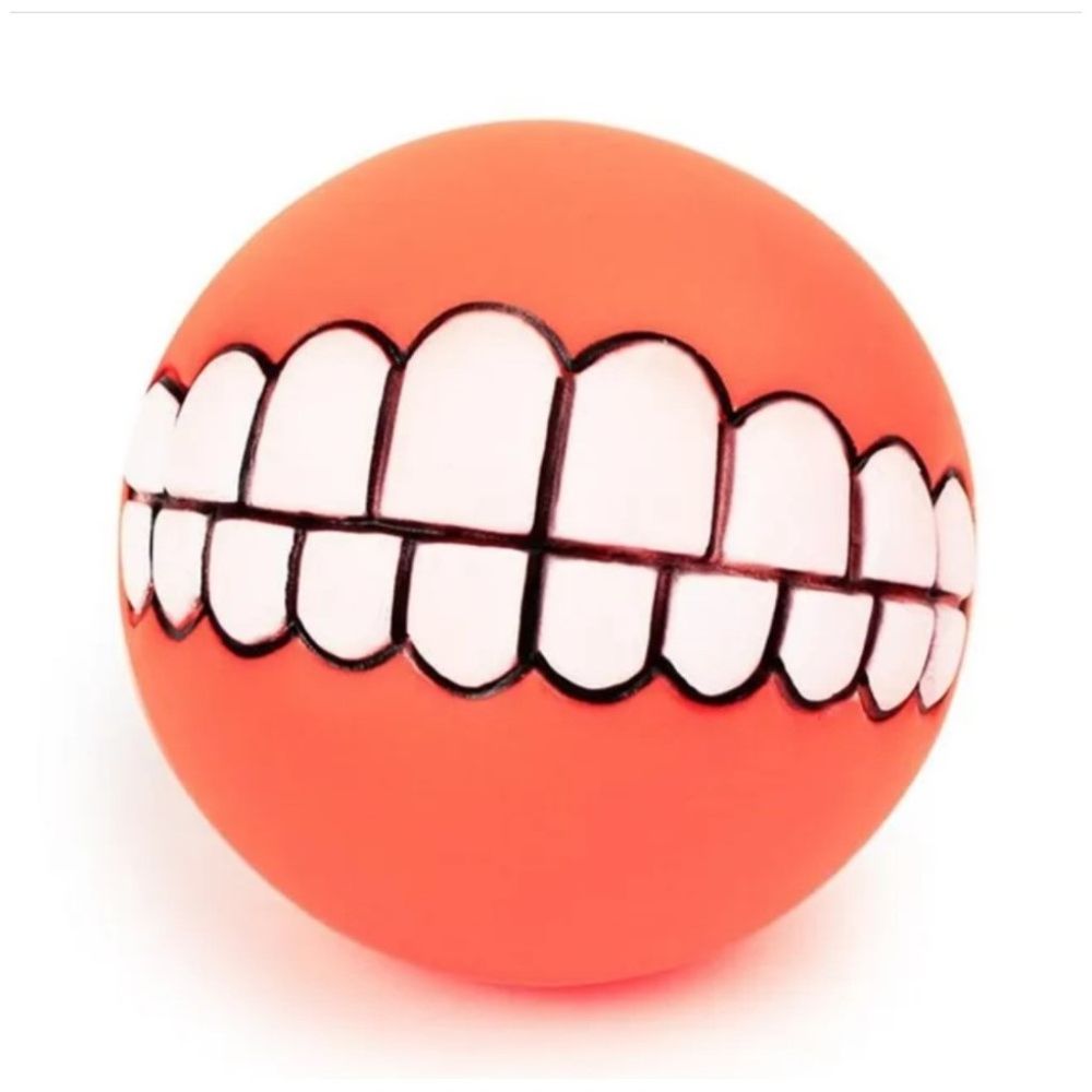 Juguete Para Perros Pelota Naranja Diseño de Dientes