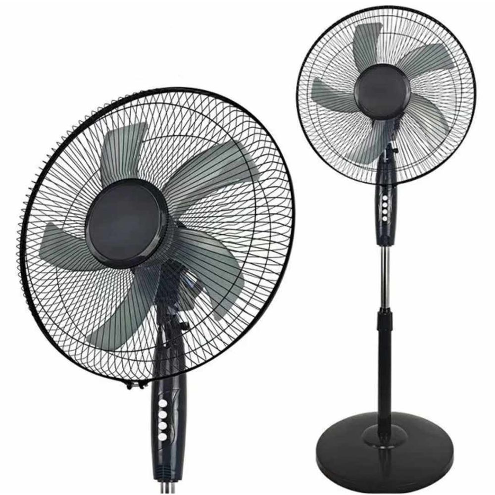 Ventilador de 5 Aspas 16' Giratorio de Pedestal Negro FS-40
