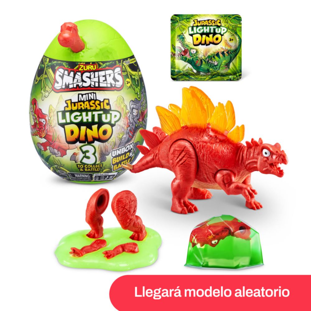Dinosaurio Sorpresa Smashers Mini Dino Jurásico Luminoso Oechsle