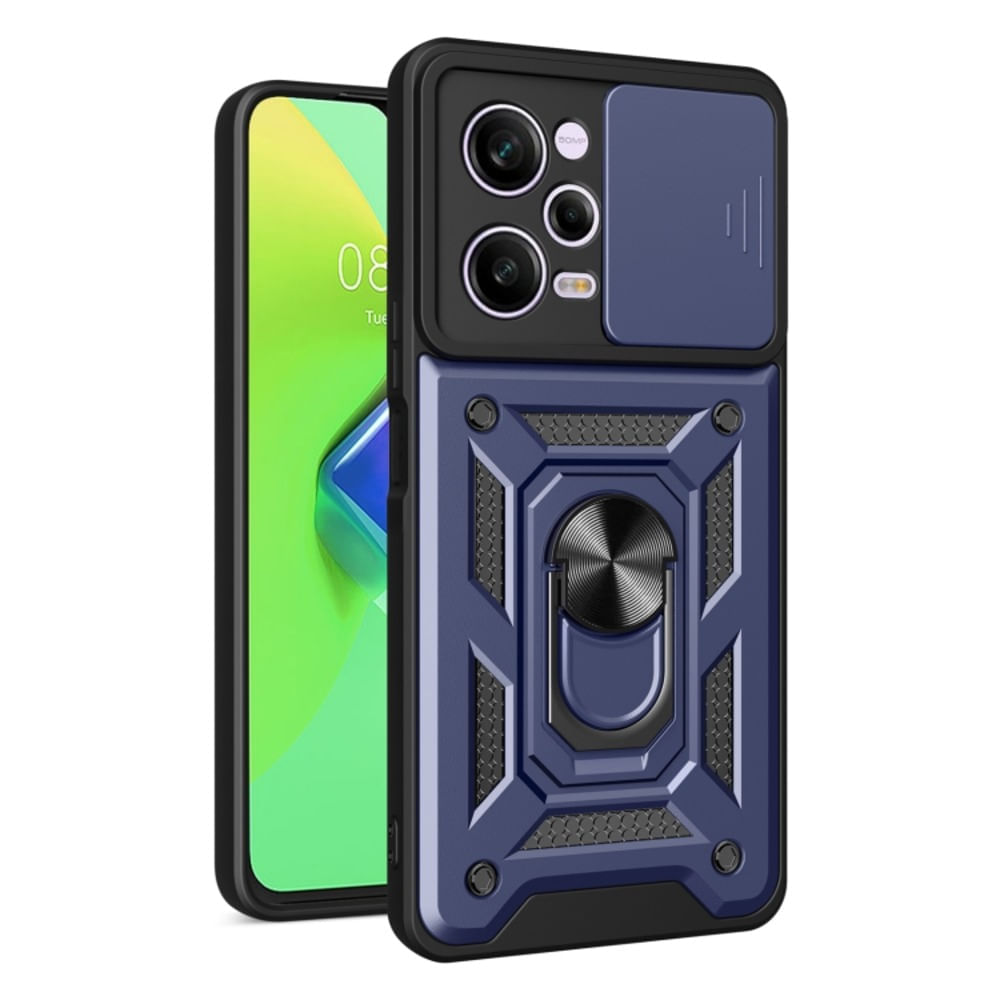 Funda para Xiaomi Redmi Note 12 PRO con protector de camara Azul Resistente ante Caídas y Golpes