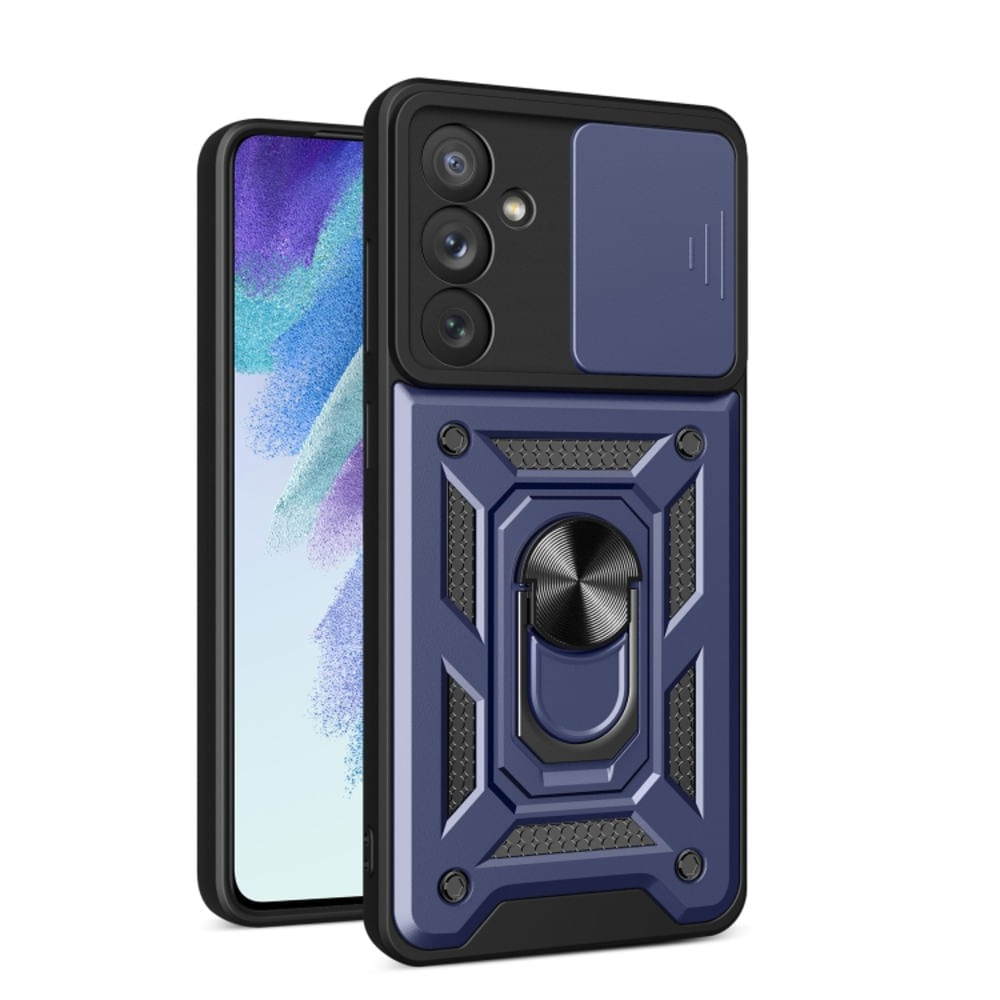 Funda Case para Samsung A54 con protector de camara Azul Resistente ante Caídas y Golpes
