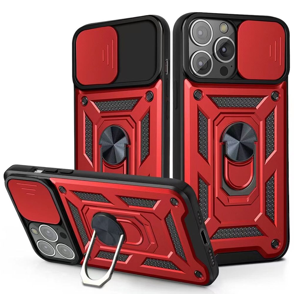 Funda Case de Samsung A01 Core con protector de camara Rojo Resistente ante Caídas y Golpes