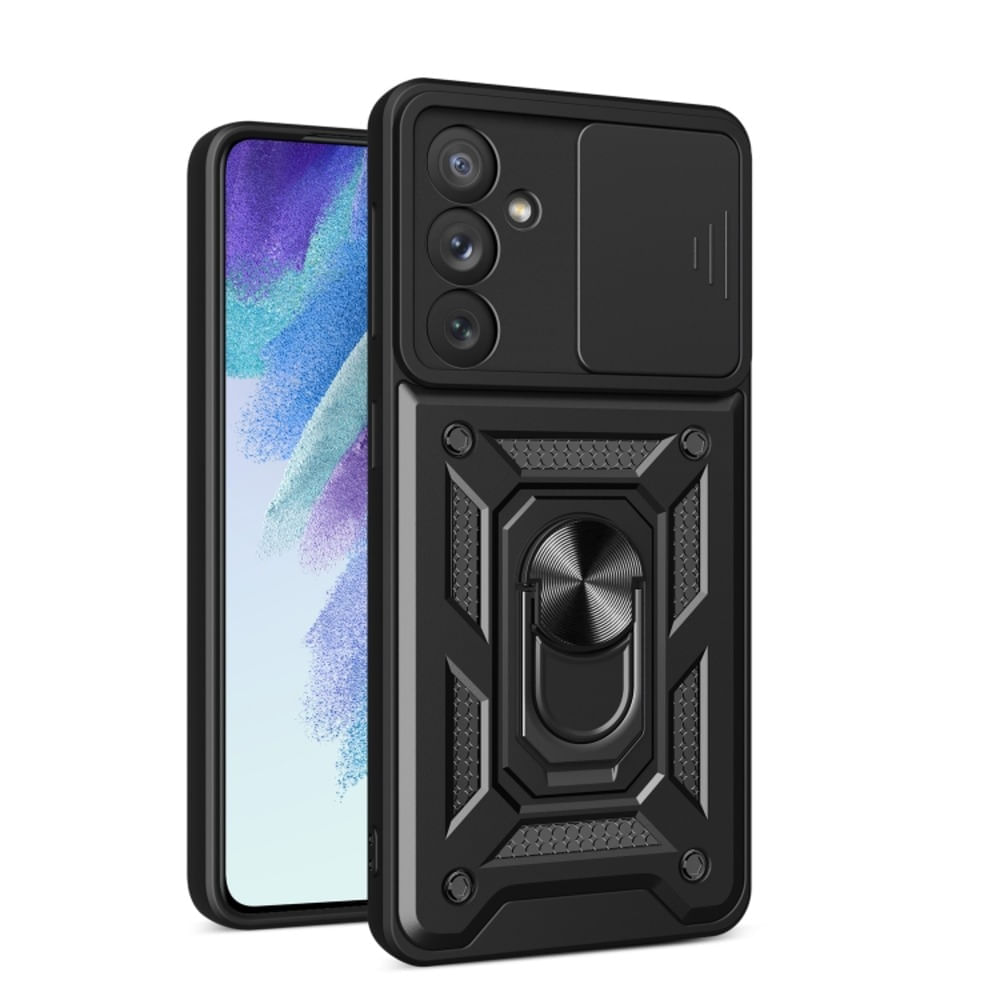 Funda Case para Samsung A54 con protector de camara Negro Resistente ante Caídas y Golpes
