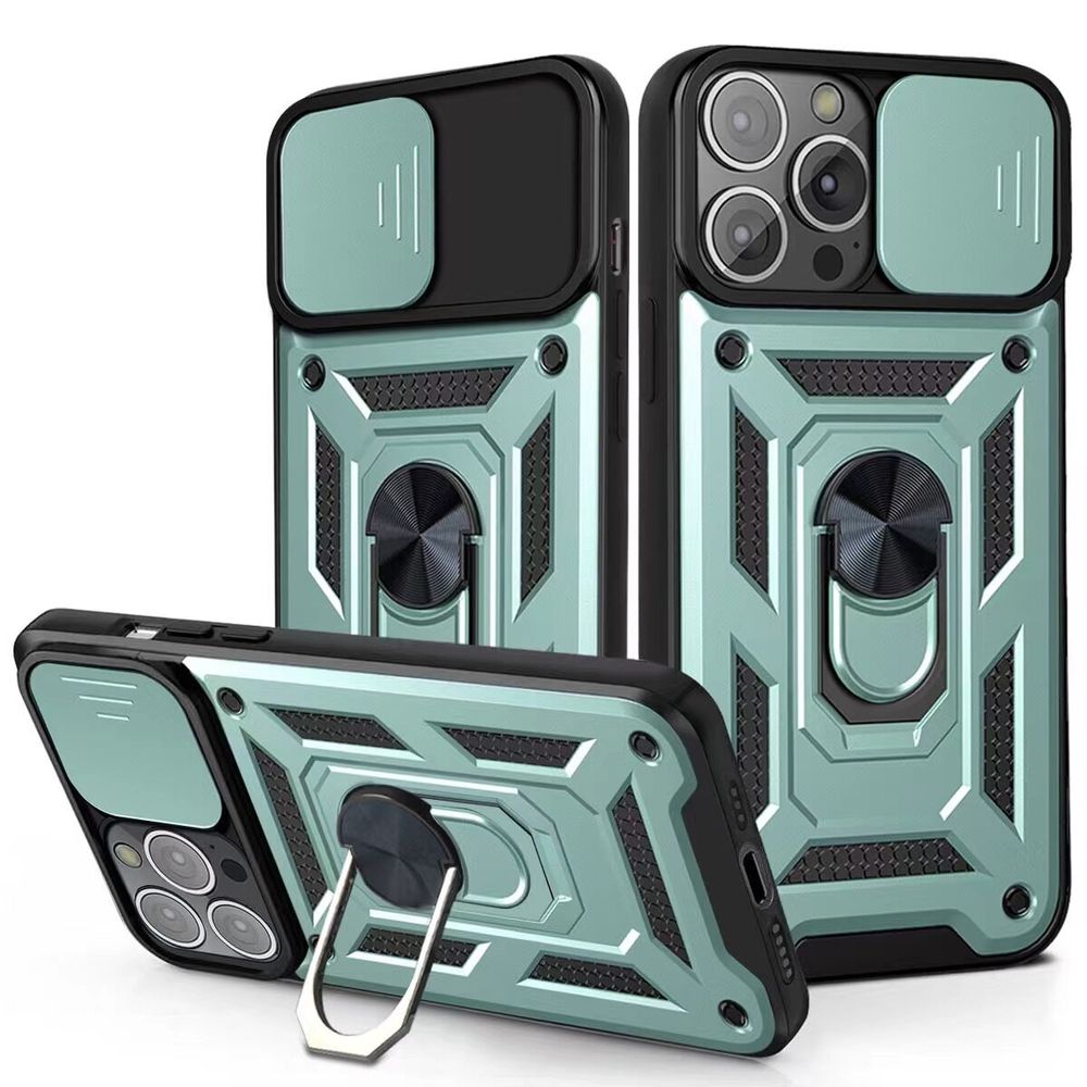 Funda Case for Xiaomi Poco M3 con protector de camara Verde Resistente ante Caídas y Golpes