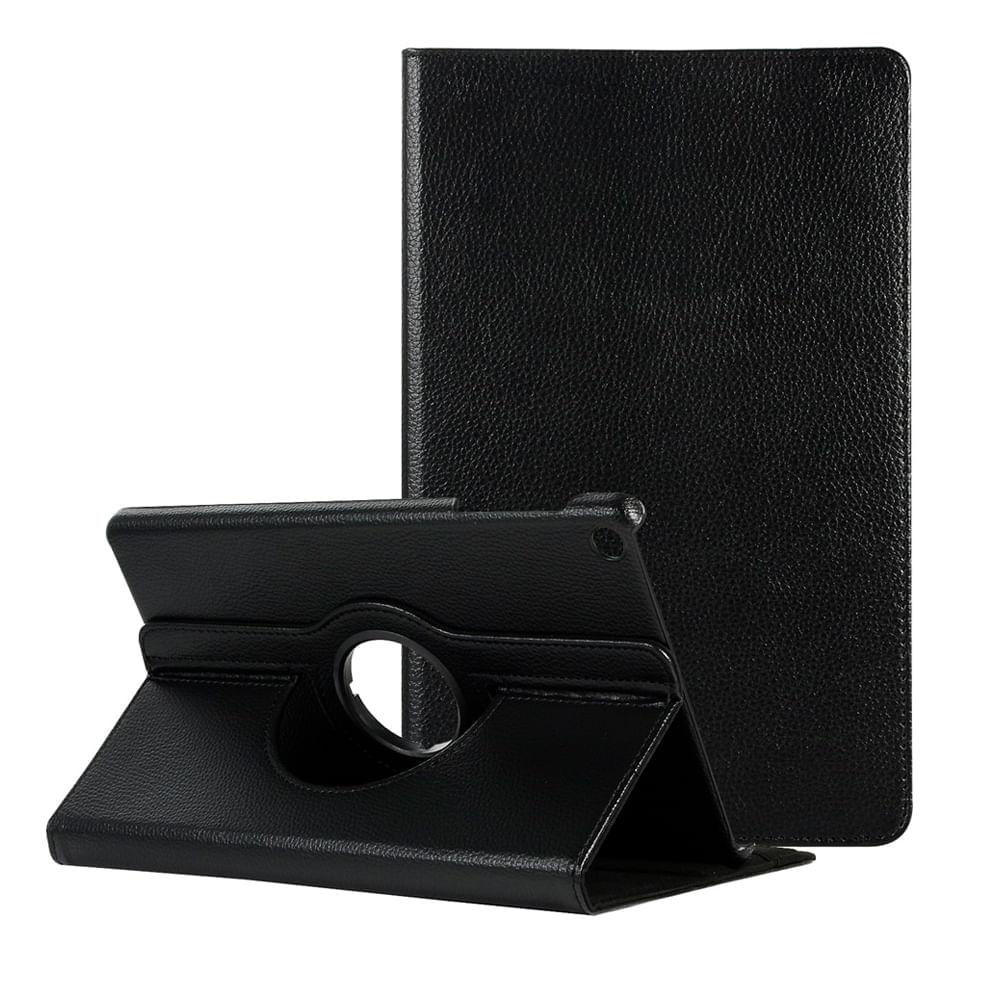 Funda para Samsung Tab E 9.6" Flipcover Giratoria Negra Antishock Resistente a Caidas y Golpes