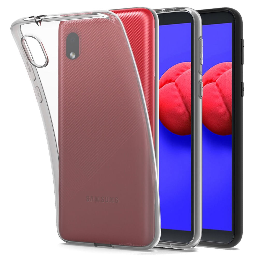 Funda para Samsung A01 Core TPU 100% Antishock Transparente Resistente ante Caídas y Golpes