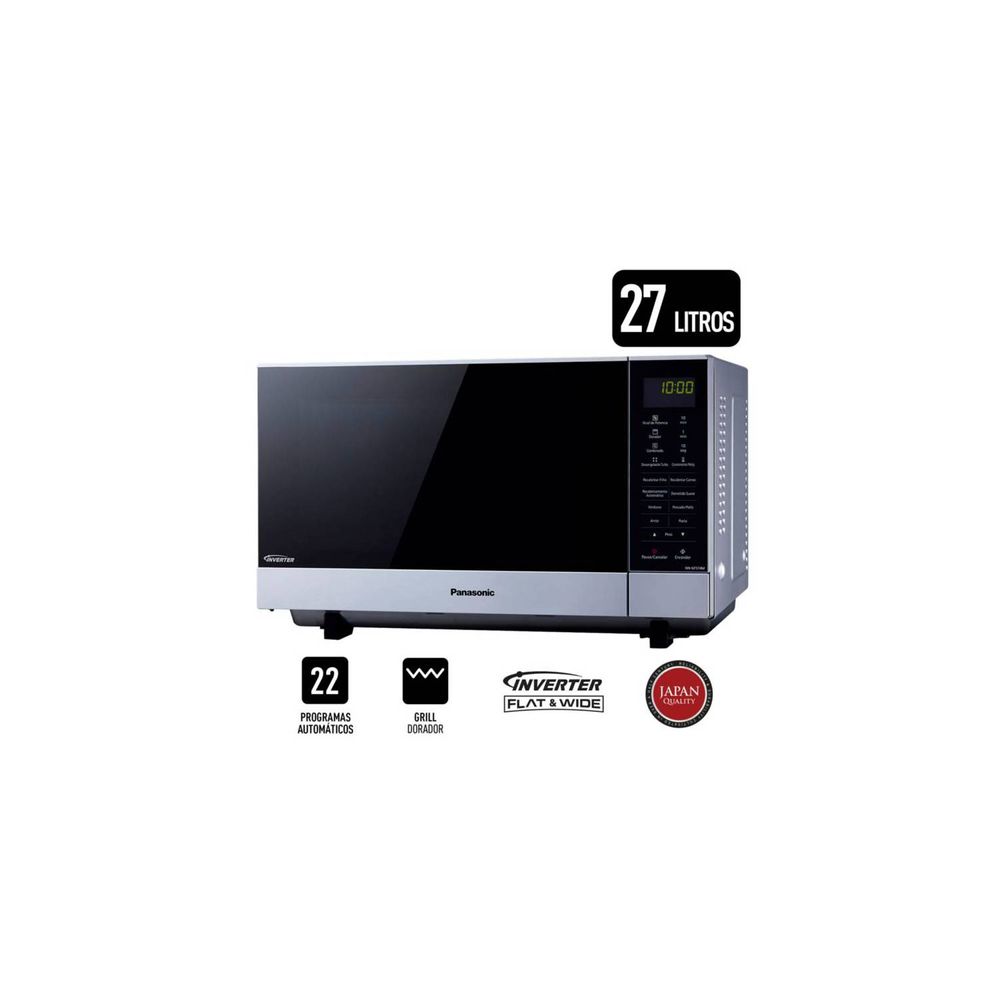 Microondas Panasonic nn-gf574mrpm grill 27l Inverter