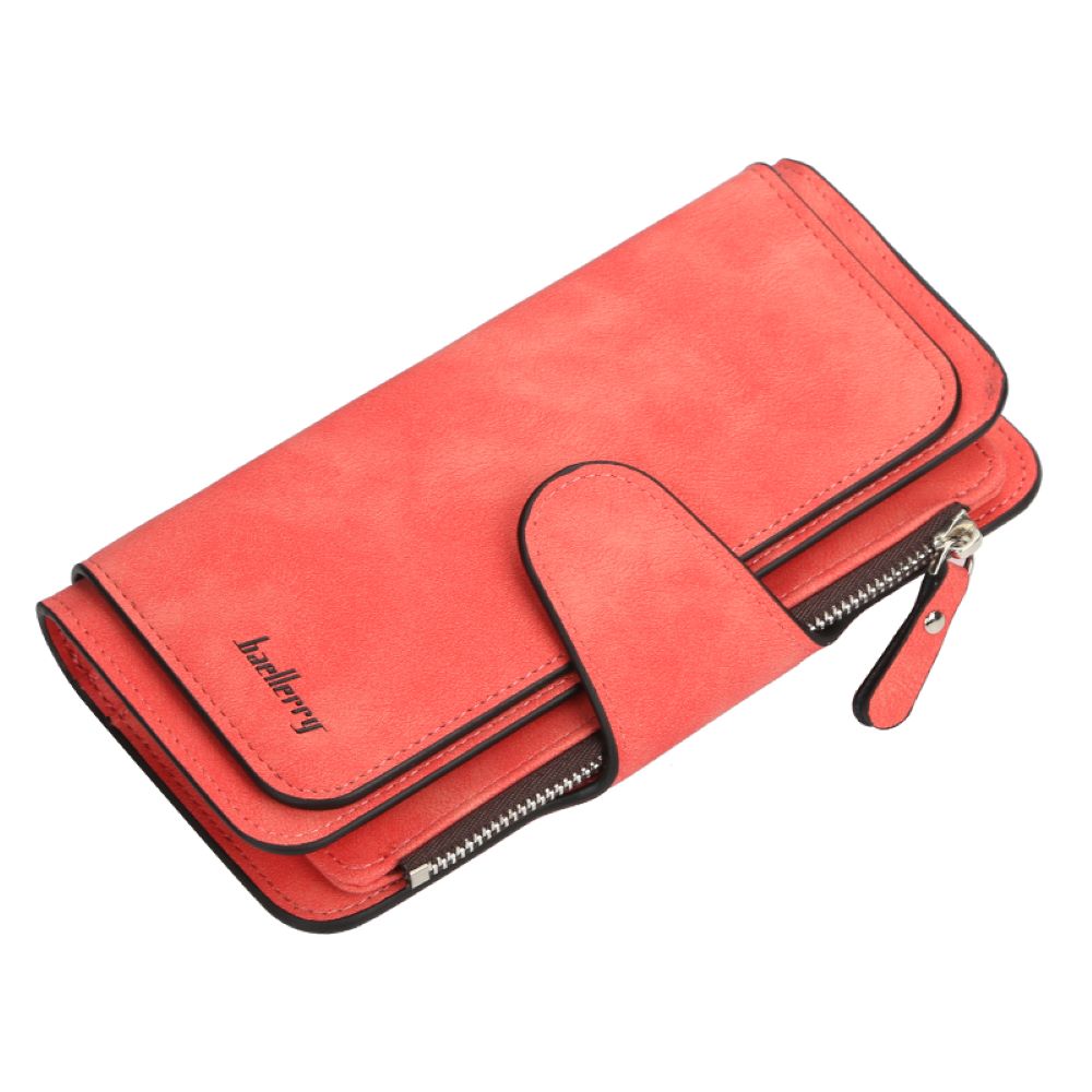 Billetera De Cuero Vegano N2345 Roja