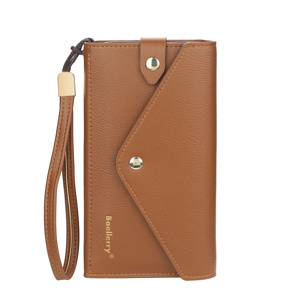 Billetera De Cuero Vegano N8616 Marrón