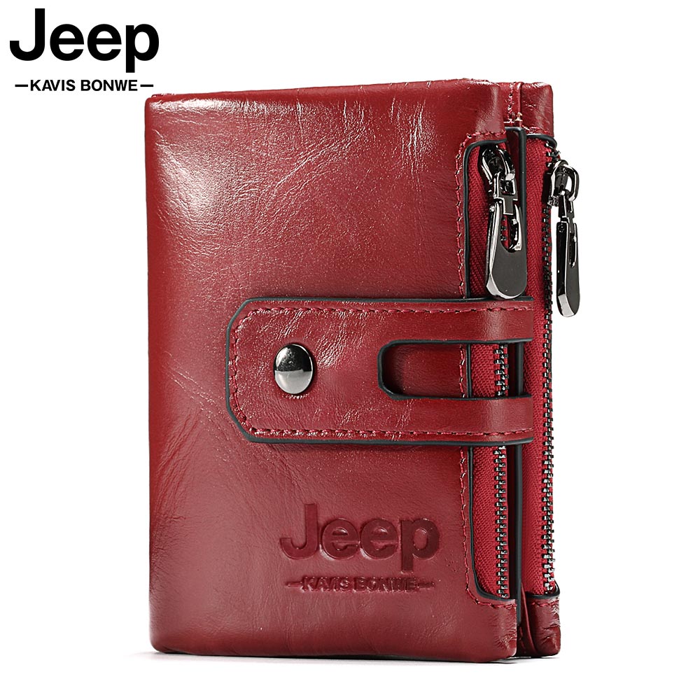 Billetera Jeep - Kavis de Cuero Vacuno BP840 Roja