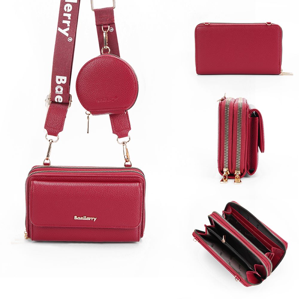 Bandolera De Cuero Vegano 1897 Roja