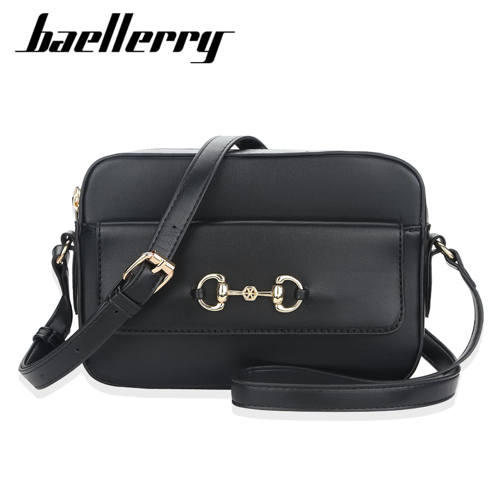 Cartera De Cuero Vegano 8619 Negra
