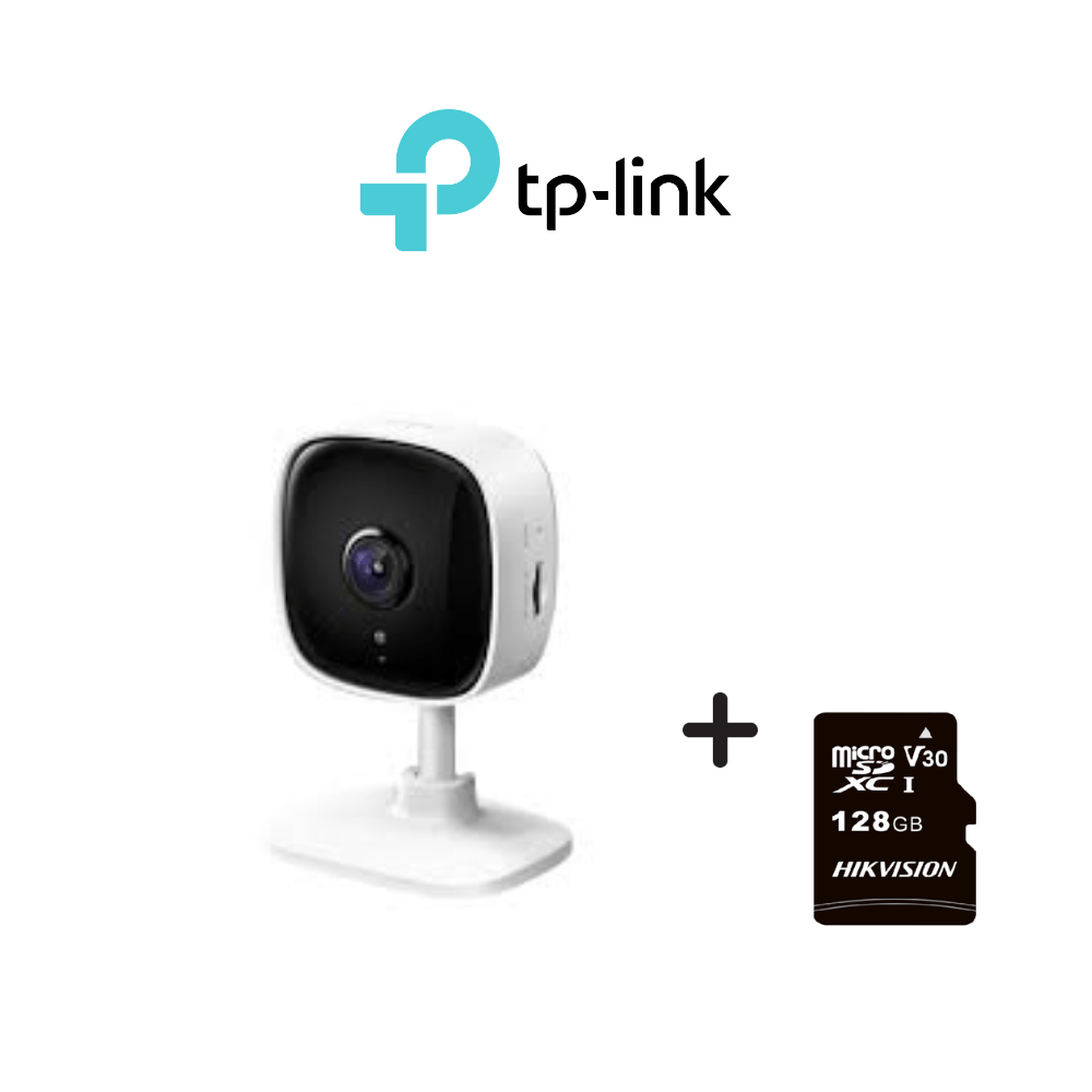 Cámara de seguridad wifi 2K para interiores Tapo-C110 + SD 128 GB - Tp-Link