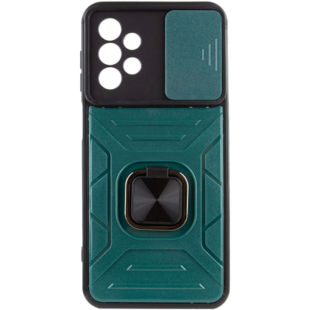 Funda para Samsung A33 5G Robot con Aro + protector de camara Verde con Aro y Protector Resistente