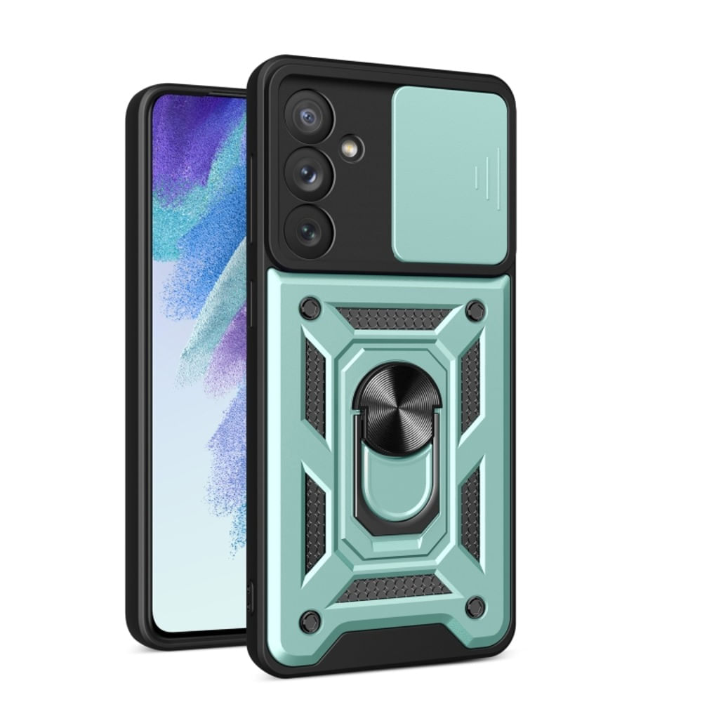 Funda Case para Samsung A54 con protector de camara Verde Resistente ante Caídas y Golpes