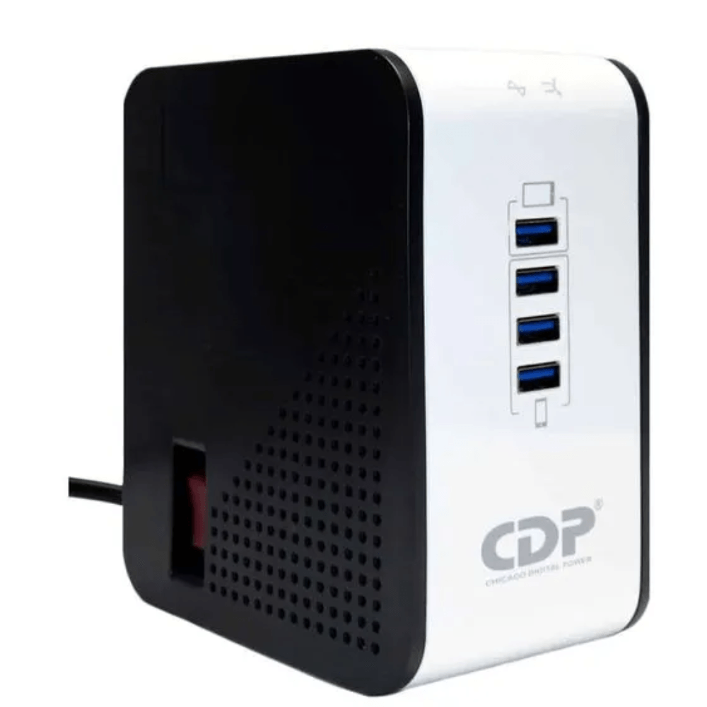 Estabilizador Cdp R2cu-Avr1008i 1000va/500w, 8 Tomas, 4 Usb