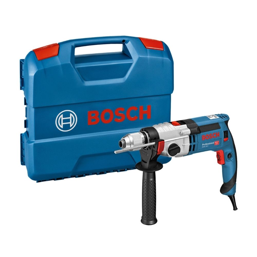 Taladro Percutor Bosch GSB 242 1100W Inalámbrico de Metal/Poliamida Azul