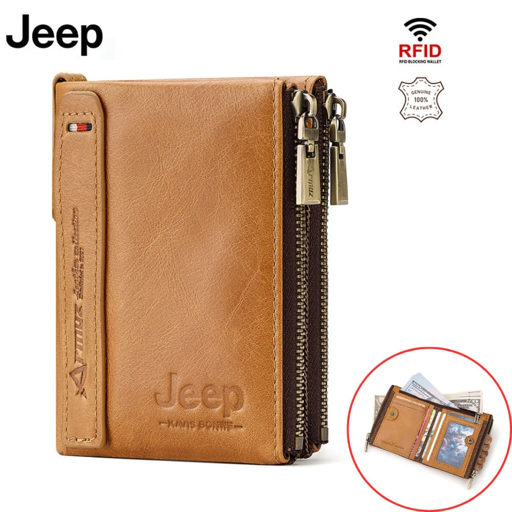 Billetera Jeep - Kavis de Cuero Vacuno KA03 Marrón